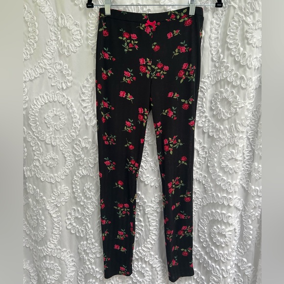 For Love and Lemons Pointelle Black Rose Floral PJ Set - Picture 3 of 4